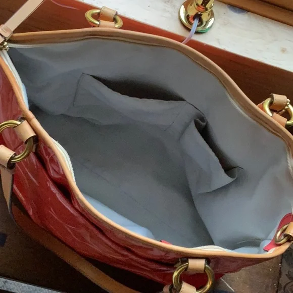 Coach Orange Patent Leather Tote Bag - Picture 7 of 7